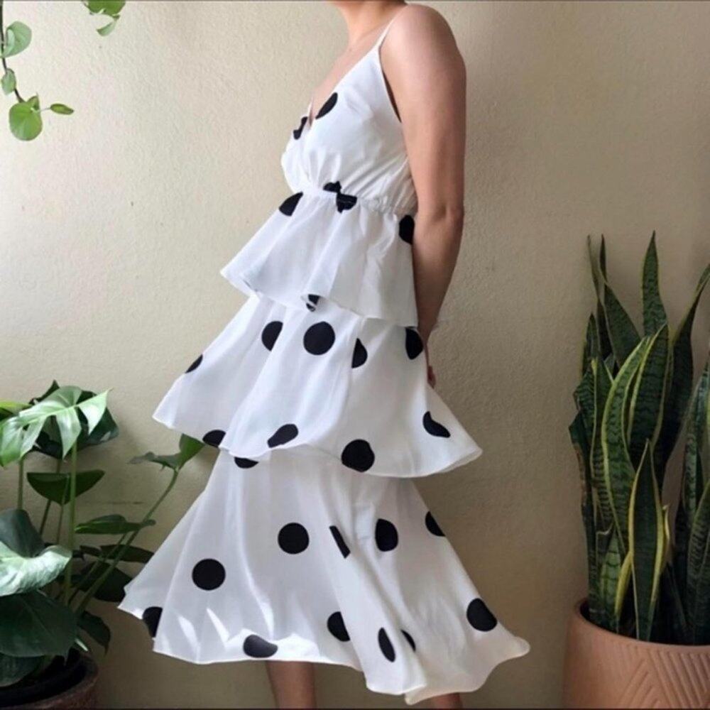 O.P.T Polka Dot ruffle Dress